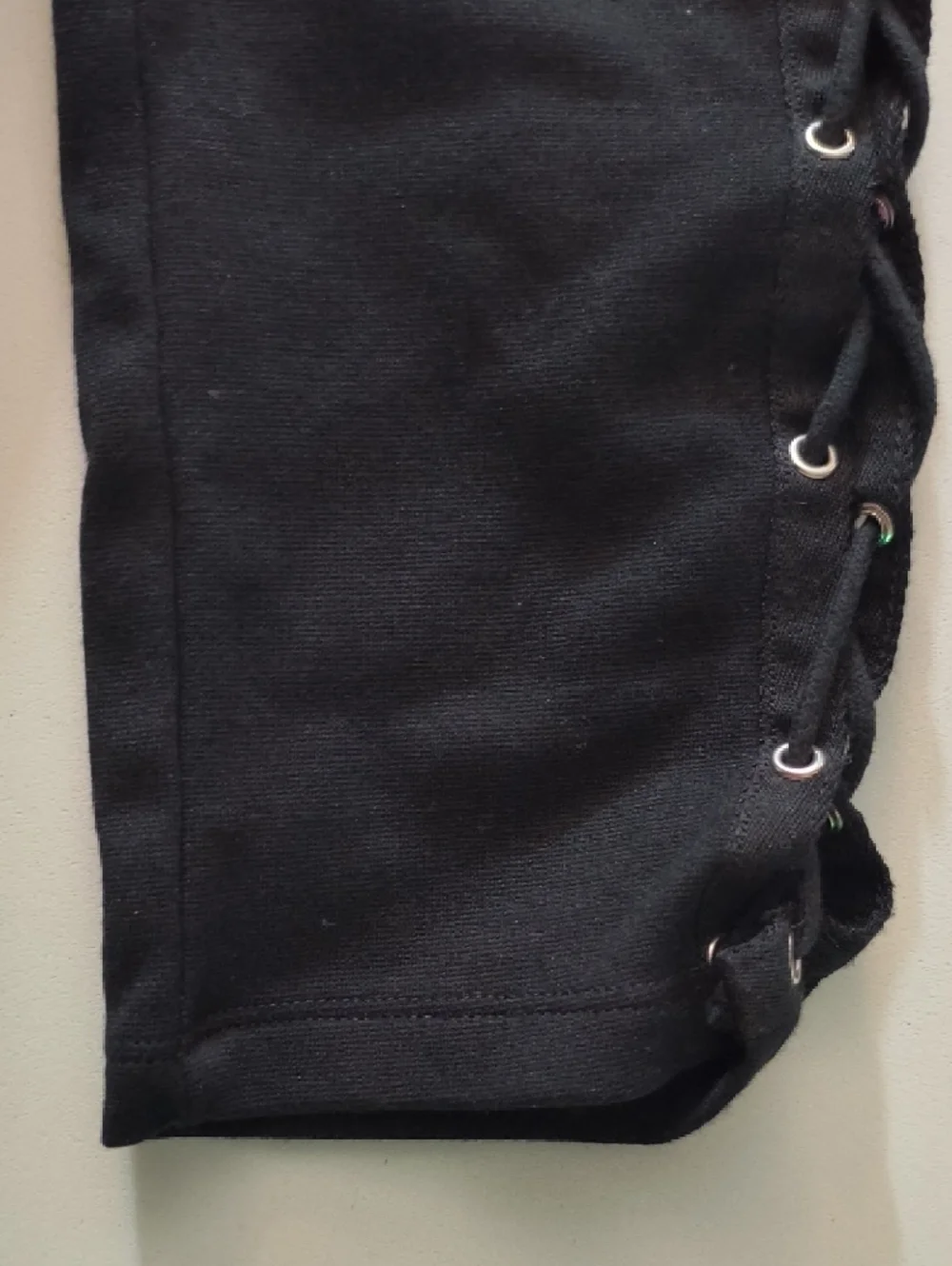 Express Black Lace-Up Side Leggings - Picture 3 of 7